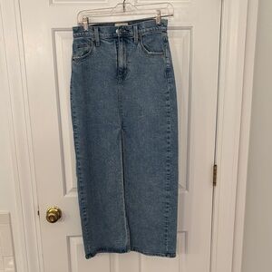 Universal Thread Blue Denim Maxi Skirt